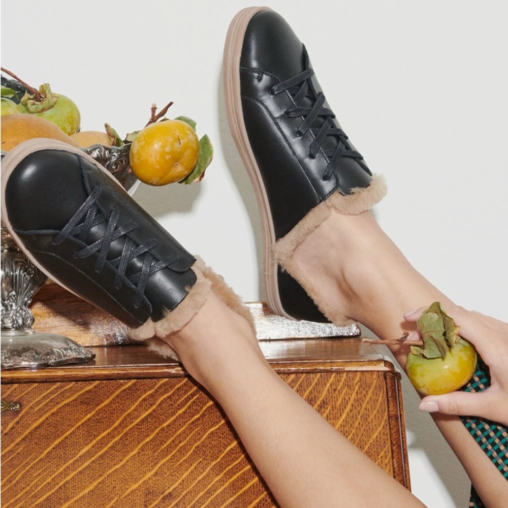 Freda Salvador Black and Tan Sneakers with Plush Lining
